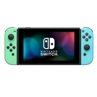 Consola Nintendo Switch Edicion Especial Animal Crossing: New Horizons Joy-Con Verde Y Azul Con Base Gris